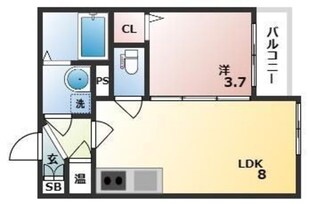 GRANDIR瓢箪山の物件間取画像